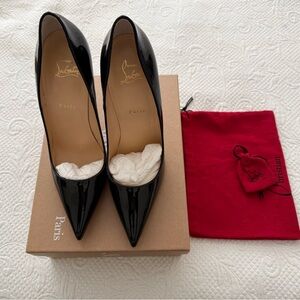 Christian Louboutin So Kate 120 Patent Leather Black Heels